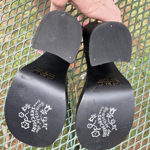 Skechers y2k 90s Somethin' Else Rhinestone Platform Pumps Heels Shoes Sz 7 - Picture 4 of 9